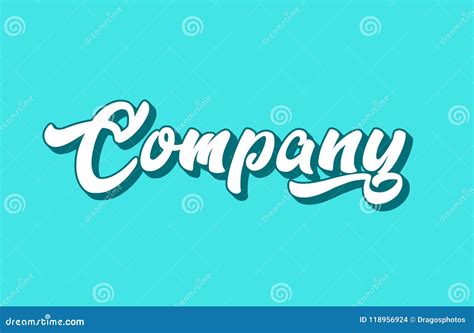 company hand written word text  typography design stock vector