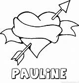 Pauline Liefde Naam Kleurplaat sketch template