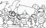 Koopalings Koopa Mario Iggy Coloringhome sketch template