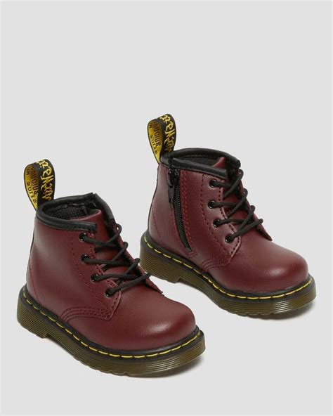 infant  leather ankle boots dr martens