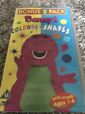 bonus  pack barneys colours shapes vhs pa  ebay