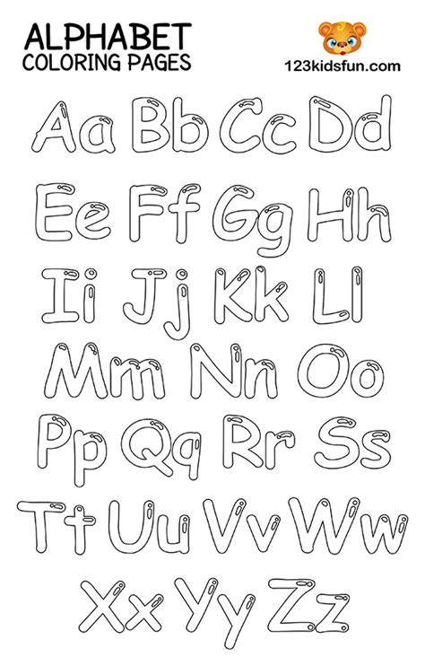 alphabet coloring pages printable