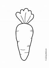 Carrot Printable Template Easter Coloring Kids Vegetable Leaves Vegetables Stencils Fruit sketch template