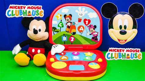 unboxing  mickey mouse learning laptop toy youtube