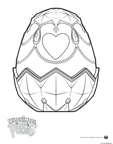 hatchimals pixies egg coloring page printable