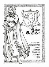Potter Harry Gryffindor Coloring Godric Colouring Pages Color Ravenclaw Hogwarts Deviantart Rowena Style sketch template