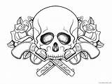 Coloring4free Skull Coloring Pages Roses Guns Related Posts sketch template