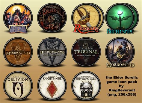 elder scrolls series icons  kingreverant  deviantart