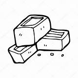 Cartoon Bricks Pile Brick Stock Illustration Single Template Vector Depositphotos Coloring Pages sketch template