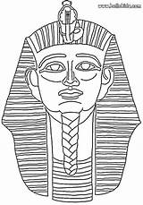 Coloring Pages Pharaoh Mask Egyptian Color Egypt sketch template