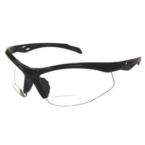 Bifocal Magnifier Reader Safety Glasses Clear Lens 1 50 Black Frame