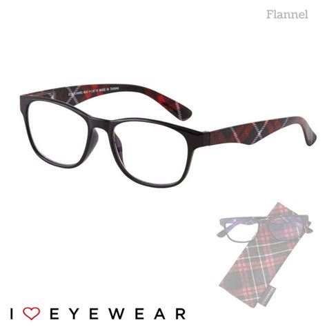 flannel reading glasses red  black plaid reading glasses flannel