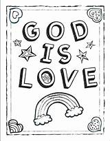 Coloring Sheets Sunday School God Pages Loves sketch template