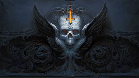 dark skull  ultra hd wallpaper  edevil
