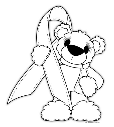 coloring pages  breast cancer ribbon coloring home