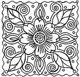 Flower Coloring Pages Pattern Patterns Getdrawings sketch template