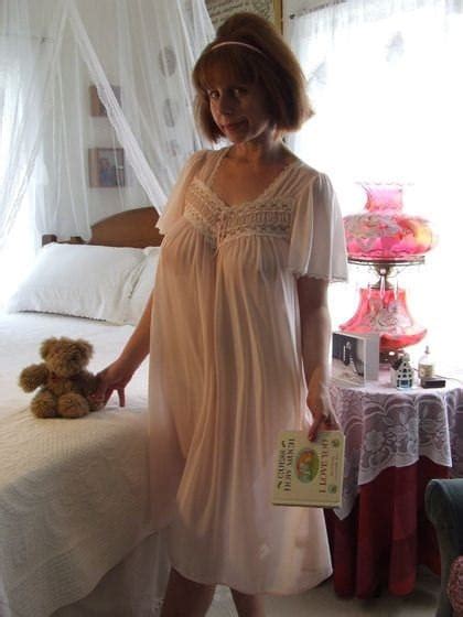 vintage pale pink silk essence nylon nightgown nightie by miss