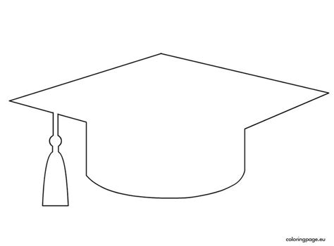 graduation cap template coloring page mezuniyet kepleri mezuniyet