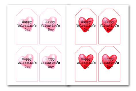 printable valentine tags  printable valentines tags
