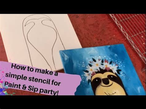stencil   sip  paint party  simple youtube