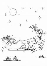 Verbinden Weihnachten Zahlen Punkte Puntini Unisci Navidad Malen Dots Hellokids Genial Printables Unir Noel Reindeer Relier Sleigh Pianetabambini Babbo Trineo sketch template