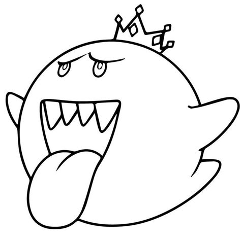 mario ghost coloring pages