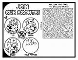 Scouts Bobcat Sheets Maze Webelos Scouting sketch template