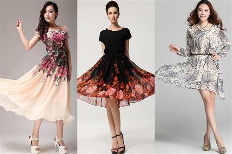 printed chiffon dress designs  sultry summer