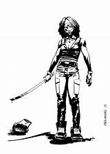 Walking Dead Coloring Pages Michonne Drawing Shows Tv Thread Goddess Slaying Hate Zombie Part Color Person Drawings Getdrawings Getcolorings sketch template