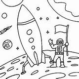 Astronauta Astronaut Foguete Lua Landed Astronauts Tudodesenhos Xcolorings 620px sketch template