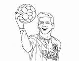 Messi Coloring Lionel Pages Coloringcrew sketch template
