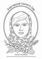 Malala Yousafzai Suffrage Scribblefun Campaigner Paz Laureate sketch template