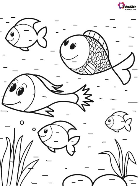 happy fish coloring page  kindergarten bubakidscom