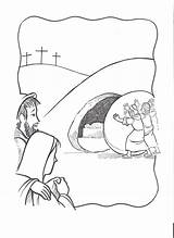 Jesus Coloring Pages Lazarus Clipart Tomb Empty Printable Raises Colouring Clip Bible sketch template