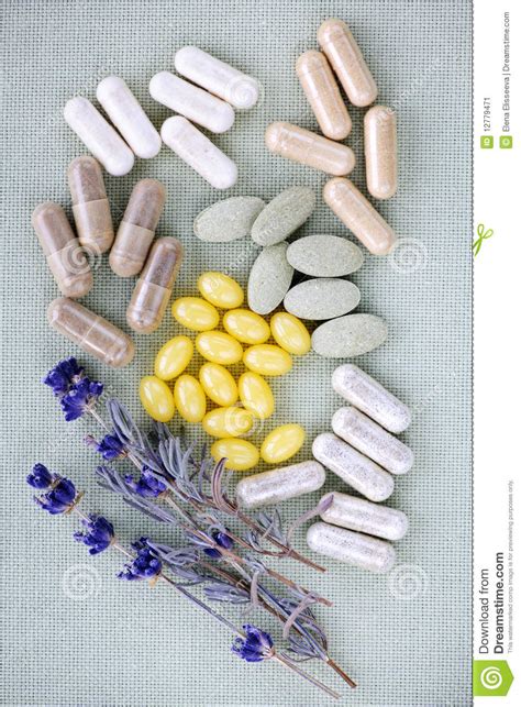 herbal supplement pills stock image image  herbology