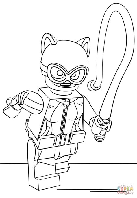 lego catwoman coloring page  printable coloring pages