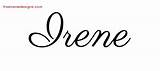 Irene Tattoo Name Designs Classic Graphic Freenamedesigns sketch template