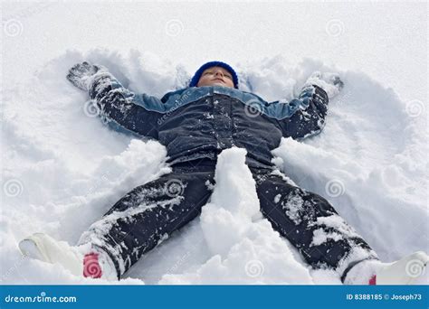 boy   snow stock image image  blue healthy season