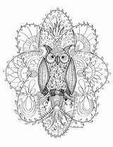 Coloring Pages Adult Books Colouring Owl Book Printable Adults Kids Mandala Lilt Painting Print sketch template