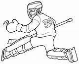 Hockey Coloring Pages Kids Printable Goalie Player Logo Nhl Sports Color Goalies Stick Print Drawing Boston Bruins Team Sheets Winnipeg sketch template