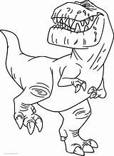 Coloring Dinosaur sketch template