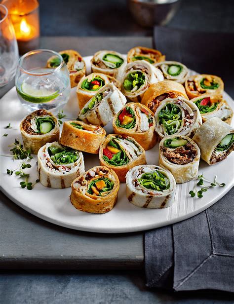 party mini wrap slices  pieces ms food platters food wine