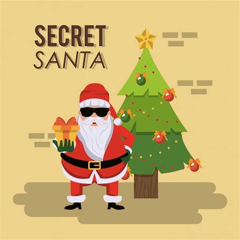 premium vector secret santa   office background