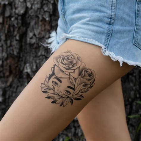 large floral temporary tattoo realistic temp tattoo for etsy in 2020