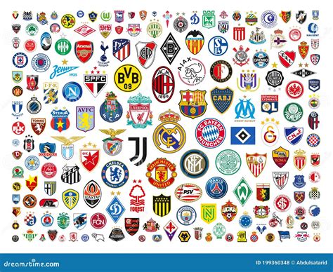 worlds  football clubs editorial stock photo illustration  clubs iconic