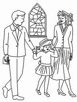 Coloring Church Pages Getcolorings Family sketch template