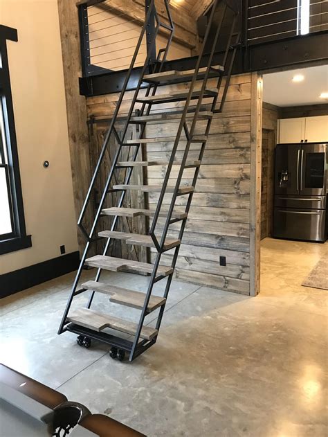 ft loft ladder stairs  shipping   door etsy loft ladder ladder stairs tiny