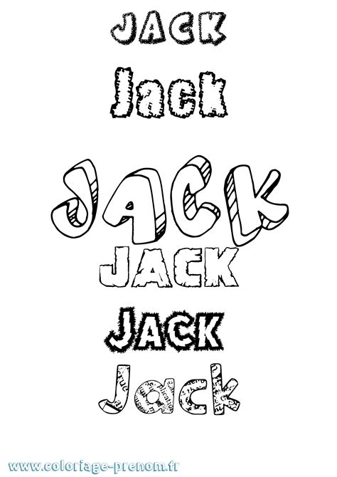 coloriage du prenom jack  imprimer ou telecharger facilement
