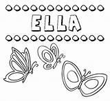 Ella Coloring Name Pages Template sketch template