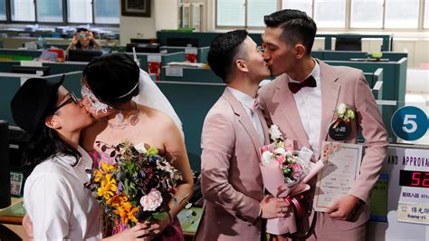 after a long fight taiwan s same sex couples celebrate